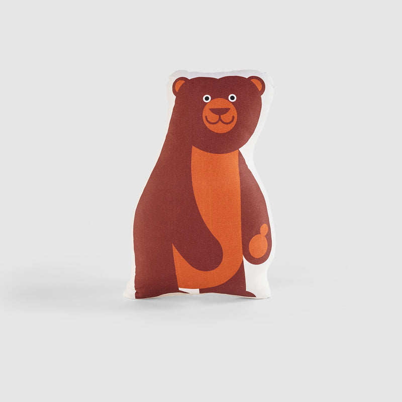 Bear soft organic cotton kids cushion to decorate the room