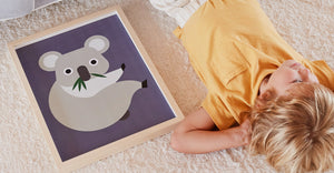 bibu gray koala print for the kids room decoration printed in Barcelona