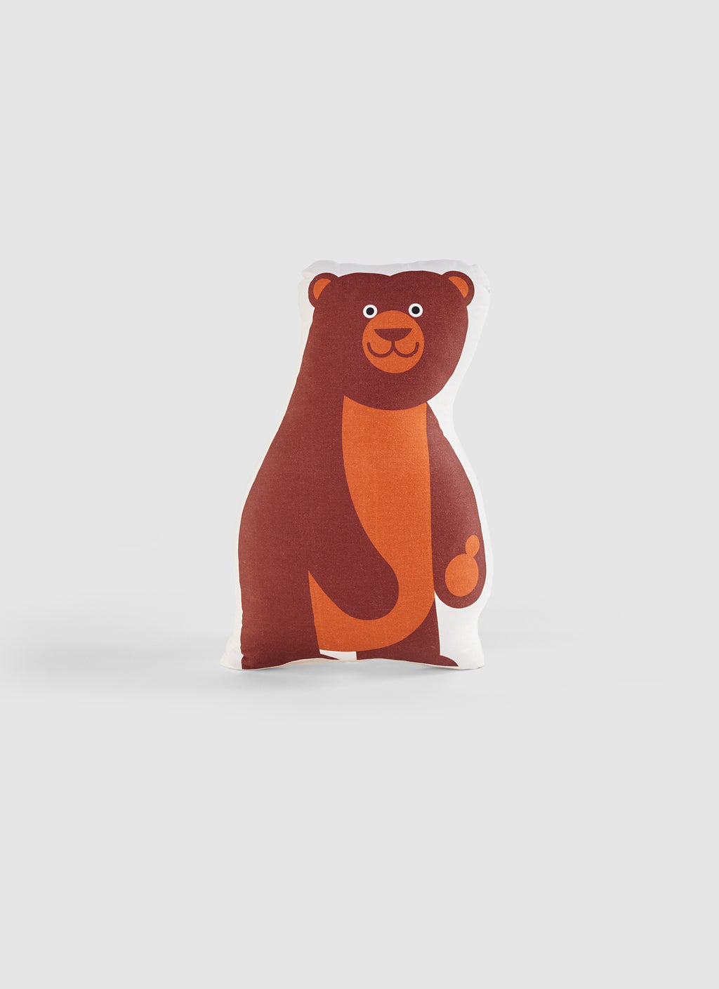 brown bear organic cotton cushion for the kids room