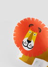 detail of lion organic cotton cushion for kids