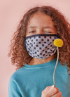 checker design sustainable kids face mask made in Barcelona