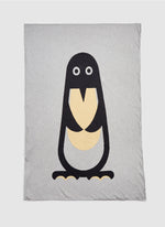 Penguin organic cotton blanket for kids made in Spain