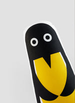 detail of organic cotton penguin kids cushion