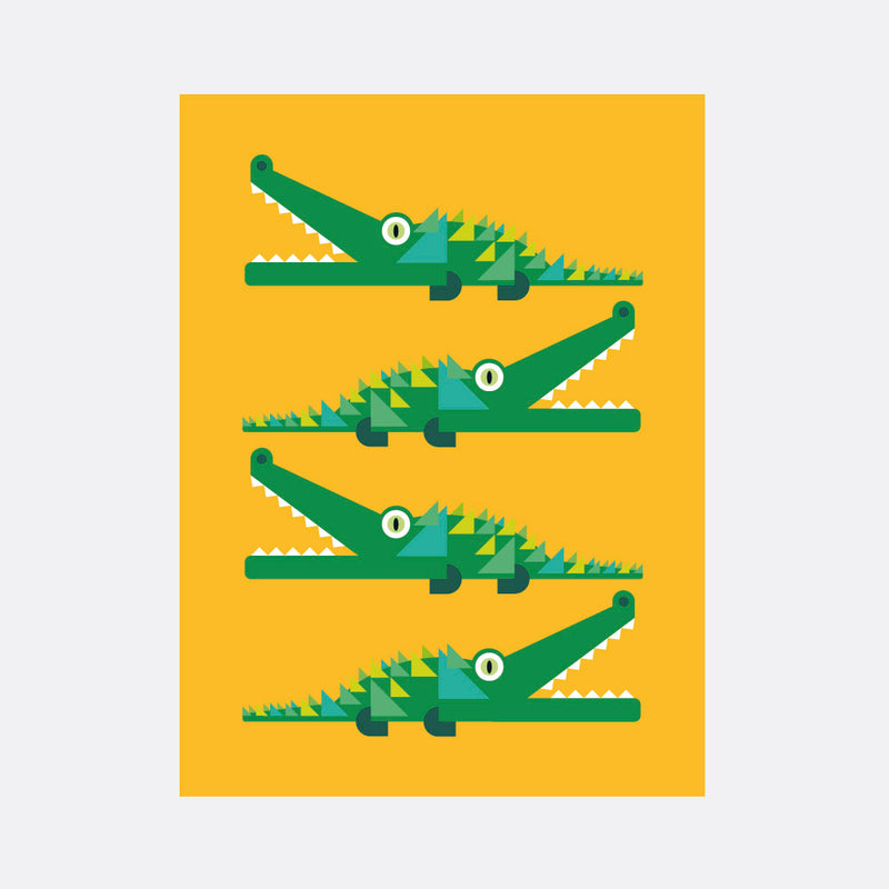 crocodiles print for the kids room