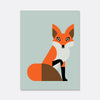 fox illustration poster for the kids room